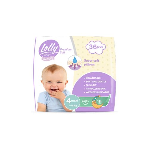 U0839800_main Підгузки Lolly Premium Soft 4 (7-18 кг) 36 шт (4820174981044)