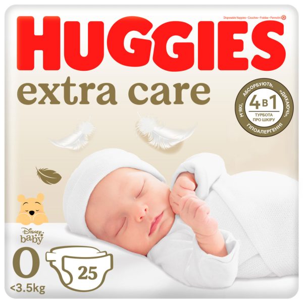 U0846402_main Підгузки Huggies Extra Care 0 (< 3,5 кг) 25шт (5029053548647)