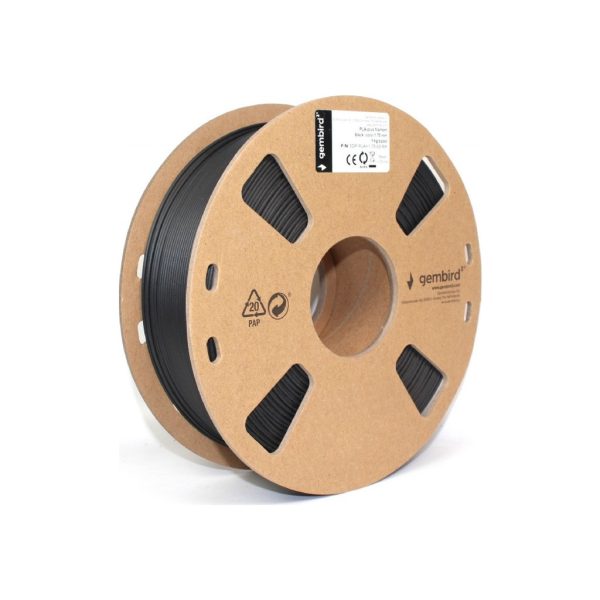 U0857778_2main Пластик для 3D-принтера Gembird PLA+, 1.75 мм, 1 kg, Black (3DP-PLA+1.75-02-BK)