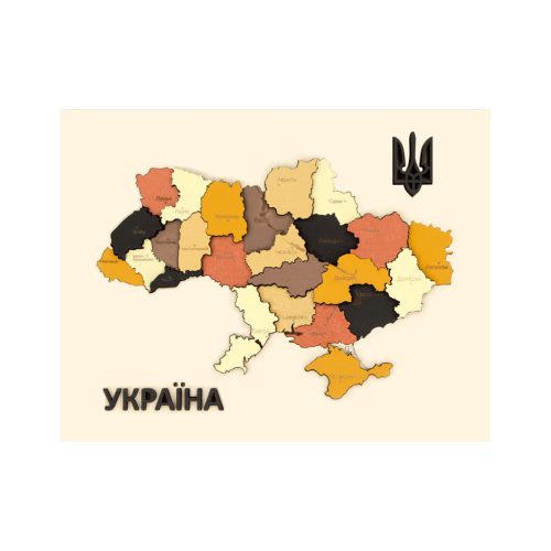U0871789_main Набір для творчості Rosa Talent Мапа України 3D кольори металіки 30.5х37.5 см (4823098532521)