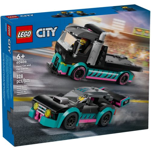 U0889254_main Конструктор LEGO City Автомобіль для перегонів й автовоз 328 деталей (60406)