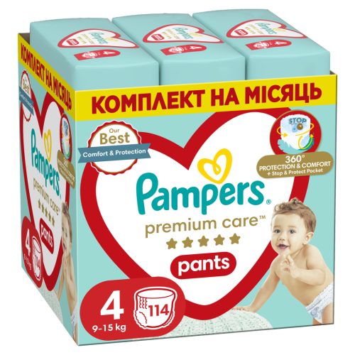 U0944104_main Підгузки Pampers Premium Care Pants Maxi Трусики Розмір 4 (9-15 кг) 114 шт. (8006540490938)