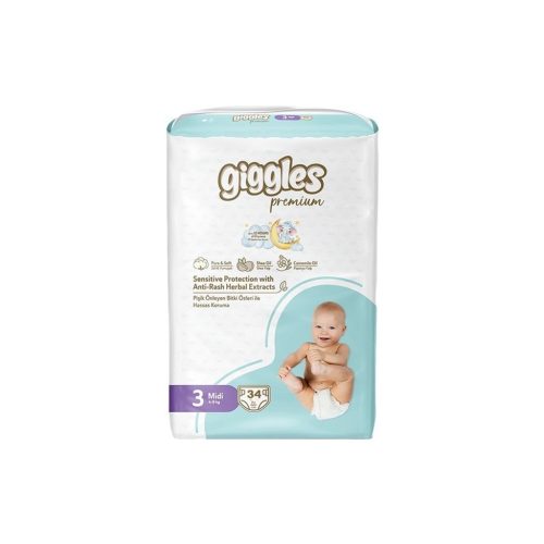 U0974953_main Підгузки Giggles Premium 3 Midi 4-9 кг 34 шт (8680131206896)