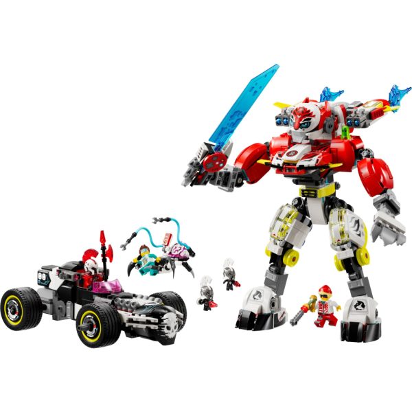 U1003792_2main Конструктор LEGO DREAMZzz Робот-тигр Купера та Хот-род авто Зеро (71497)