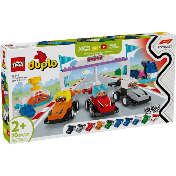 Конструктор LEGO DUPLO Town Автомобілі для перегонів і пілоти команд Формули-1 (10445)