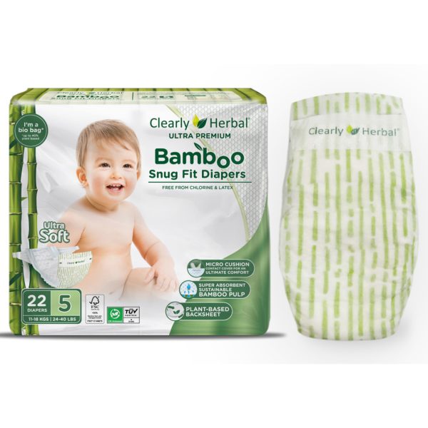U1030601_main Підгузки Clearly Herbal Bamboo, розмір 5 (11-18 кг), 22 шт (1137)