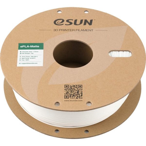 U1035479_3main Пластик для 3D-принтера eSUN ePLA-Matte, 1,75мм, 1кг, milky (ePLA-Matte-P175MW1)