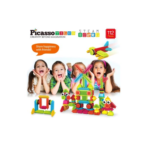 Конструктор Picasso Tiles Hedgehog Building Blocks Set 112 деталей (817338022631)