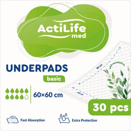 Пелюшки для малюків ActiLife Med Basic 60 х 60, 30 шт (4820174981471)