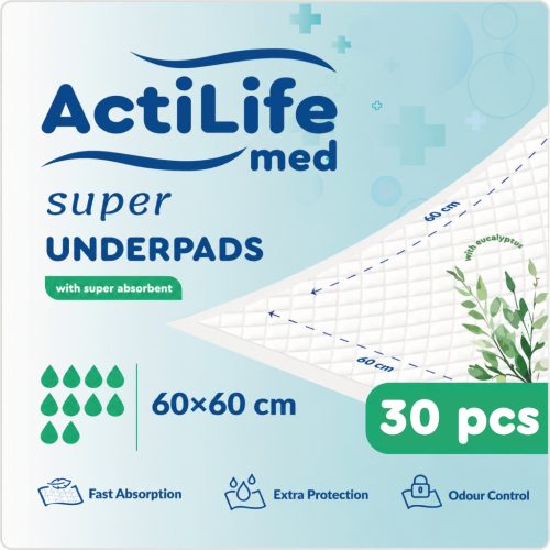 Пелюшки для малюків ActiLife Med Super 60 х 60, 30 шт (4820174981501)