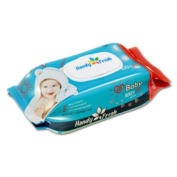 U1064914_main Дитячі вологі серветки Handy Fresh з клапаном, 100+20 шт (4820237500229)