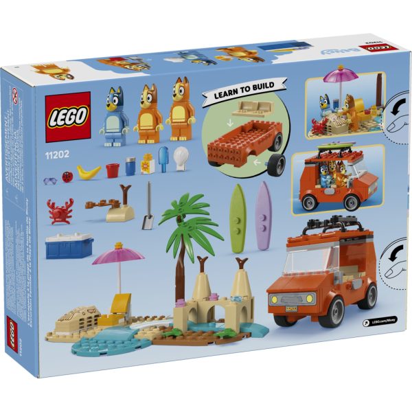 U1084475_8main Конструктор LEGO Bluey Пляж і сімейна поїздка на автомобілі Блуї (11202)
