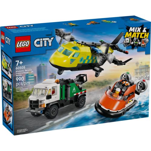 U1133761_main Конструктор LEGO City Ремікс літака, вантажівки та судна на повітряній подушці (60505-)