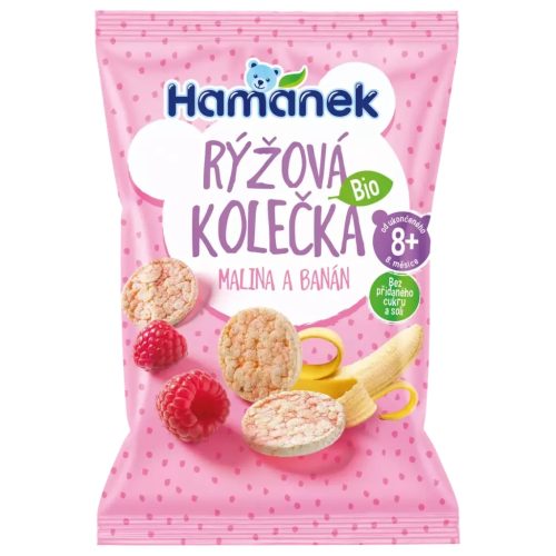 U1151397_main Хлібці дитячі Hamanek Органічні рисові з малиною та бананом 35 г (1215302)