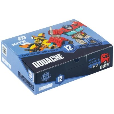 U1140015_big Гуашеві фарби Kite Transformers 12 кольорів 20 мл (TF26-063)