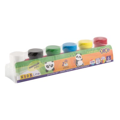 U0648486_big Гуашеві фарби ZiBi KIDS Line 6 кольорів по 20 мл (ZB.6657)