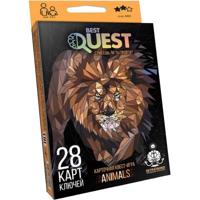 U0782016_big Настільна гра Danko Toys Best Quest Тварини, українська (BQ-01-02U)
