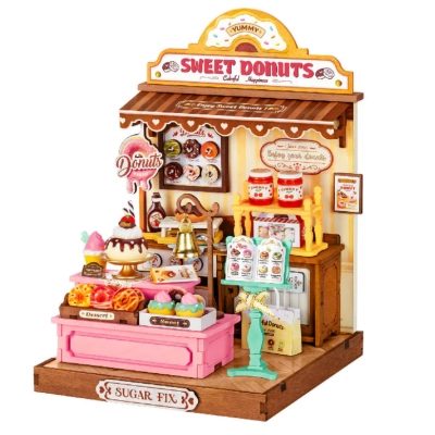 Конструктор Robotime Rolife дерев'яний 3D Магазин пончиків Sweetie's (DS051)