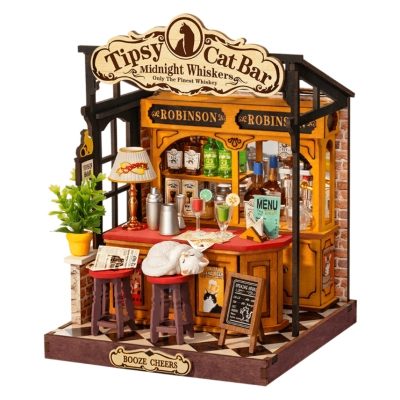 U1186295_big Конструктор Robotime Rolife дерев'яний 3DTipsy Cat Bar (DS054)